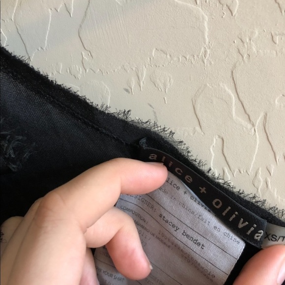 ALICE & Olivia one shoulder embellished top - Picture 7 of 9